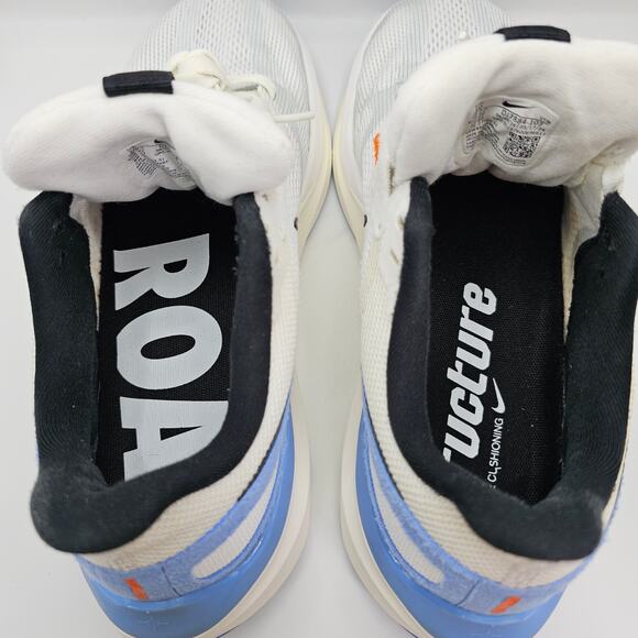 Nike Structure 25 White Black Royal Pulse Pure Platinum Womens 10 Running Shoes - Picture 5 of 11